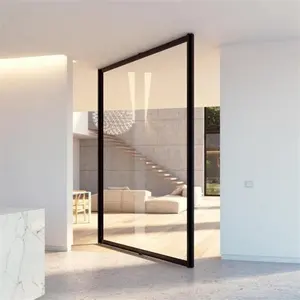 Y-TOP 2023 Good quality luxury pivot entrance door black pivot door center pivot glass doors