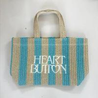 Sac seau vintage pour femme, idéal pour la plage, en paille de papier colorée au crochet, avec logo brodé personnalisé à rayures