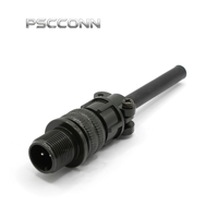 Connecteur d'alimentation circulaire industriel fileté PSCCONN MS 5015 Série MS3101A 10SL-4P, prise en ligne, 2 broches, borne de câblage