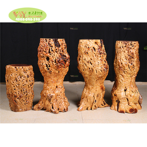 Table d'appoint en bois de jujube unique faite à la main, banc de support en bois, tabouret de tronc d'arbre de table à vendre - Product Image 1