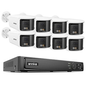 ANNKE 6MP 180 Degree Dual Lens Panoramic AI PoE Kit Cameras Two Way Audio Smart Full Color Network Security <b>Camera</b> Network Camer - Product Image 1