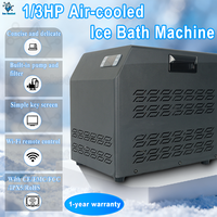 Refroidisseur d'eau 1/3hp Bain de glace avec pompe Filtre Plongeant froid Machine de bain de glace Télécommande Wifi Système de refroidissement pour la maison