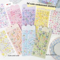 Pegatinas de PVC 3D con Dibujos Animados, Lindas Pegatinas 3D en Relieve para Decoración, Calcomanías Creativas para Teléfonos y Tazas, de China