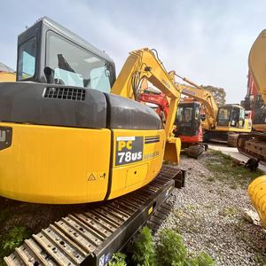 Mini-excavateur KOMATSU PC78US d'occasion poids opérationnel de 7,8 tonnes avec moteur central boîte de vitesses hydraulique roulement de pompe à engrenages et PLC - Product Image 3