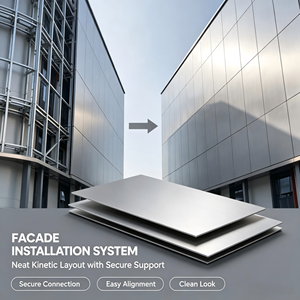 Sistema de Fachada Cinética de Aluminio, Panel de Pared Metálico Decorativo, Revestimiento Exterior para Fachadas de Edificios - Product Image 3