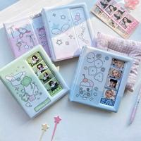 Album de collection de cartes K-pop coloré et mignon à 4 pages, grand album de rangement pour cartes, album de collection de cartes instantanées 4 carrés