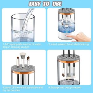 Hot <b>Make</b> up Brush Cleaner Blender Dryer Spinner Automatic <b>Electric</b> Makeup Brush Washing <b>Machine</b> Cosmetic Brush Cleaner - Product Image 4