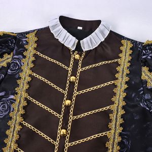 Costume de roi Elizabeth imprimé pour homme, tenue royale de la dynastie Tudor, costume de roi noble victorien pour performance scénique et cosplay - Product Image 4
