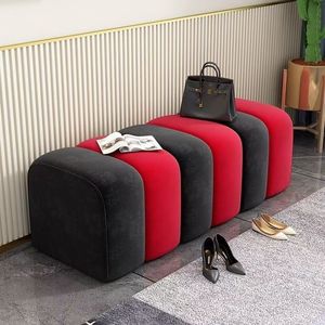 Caterpillar Shaped <b>Bench</b> Upholstered Storage <b>Bench</b> For <b>Bedroom</b> Entryway Living Room Comfortable <b>Seat</b> With Soft Padding - Product Image 3