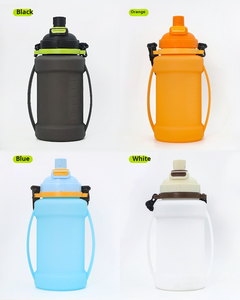 Venta al por mayor 2L Squeeze bicicleta botella de agua plegable pajita MOQ personalizado ciclismo grado alimenticio silicona bebida a prueba de fugas/polvo - Product Image 6