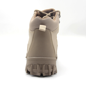 Sunland-Botas de seguridad de cuero de imitación para hombre, calzado de trabajo negro con punta de acero a prueba de golpes y puñaladas - Product Image 5