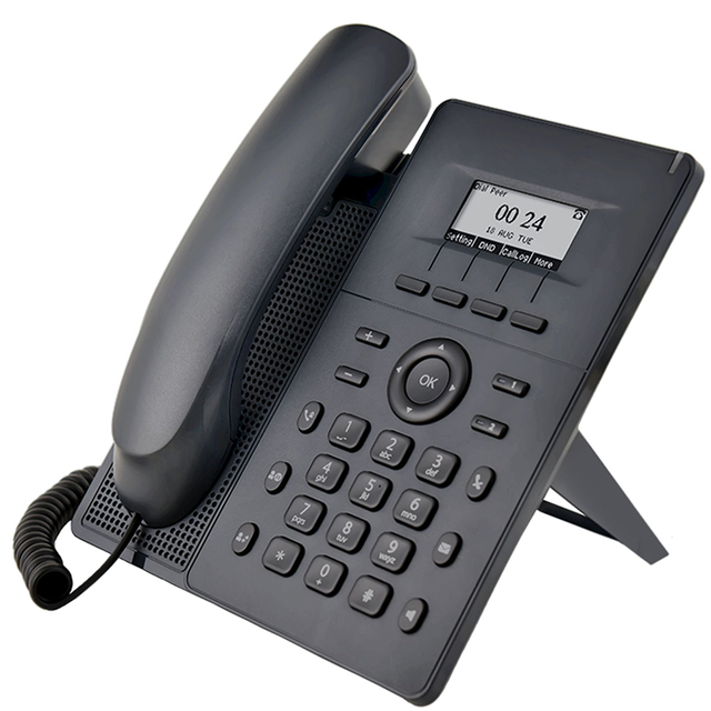 8008G Entry-level DeskPhone NOE-SIP 128x64 pixels black and white LCD with backlit 6 soft keys 2 Gigabit Ethernet ports