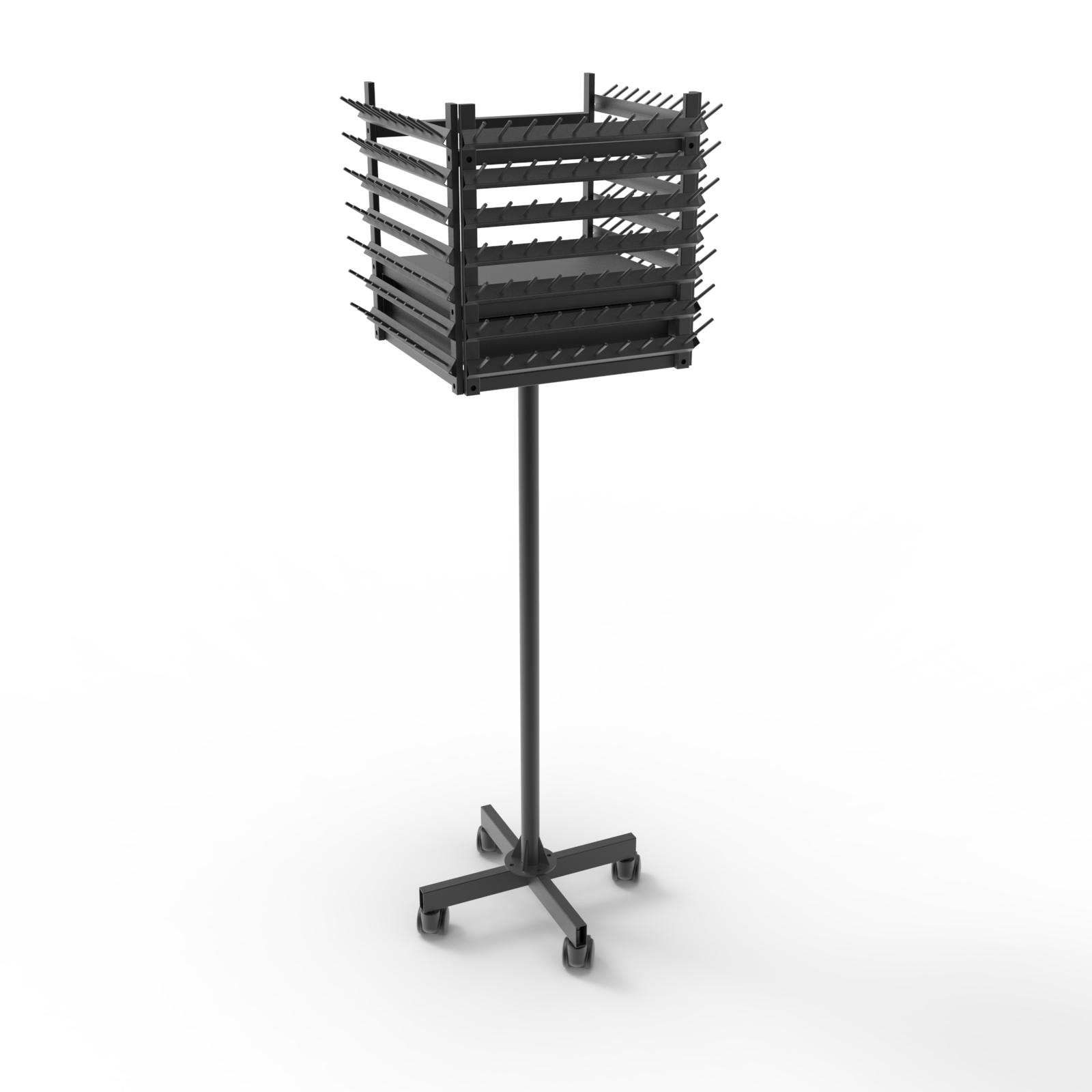 Apache Custom Metal Movable Rotating Wig Display Stand Supermarket Shelves — view 4