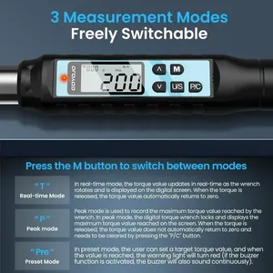 Chiave Dinamometrica Digitale Professionale GOYOJO da 1/2" e 3/8" Strumento per la Riparazione di Bici e Auto con Salvataggio Dati e Misuratore di Forza - Product Image 5