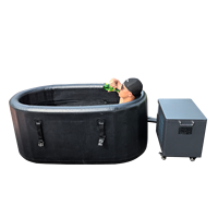 Haute efficacité petites baignoires froides récupération baril bain de récupération bains gonflables bain de glace dosette baignoire de glace