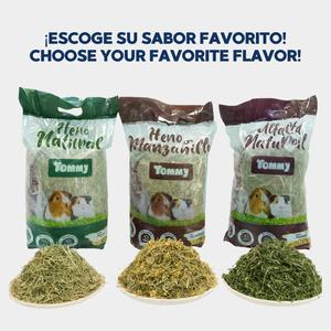 Foin naturel Yommy à la camomille 800g pour lapins et rongeurs, aliment riche en fibres, frais et plein de vitalité - Product Image 6