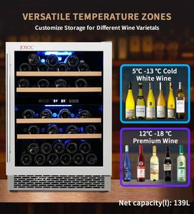 Josoo Cave à vin Centre Réfrigérateur Vitrine Refroidissement Refroidisseur de vin Réfrigérateurs pour la maison 49 Bouteilles <span class=keywords><strong>Rouge</strong></span> Électrique OEM 90 Vino Cave 220 - Product Image 2