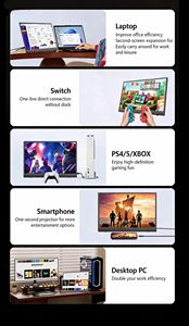 Pantalla portátil de 15.6 pulgadas con soporte metálico giratorio - Product Image 6