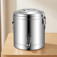 Baril à soupe isotherme 24H, seau alimentaire robuste en acier inoxydable avec poignée anti-brûlure pour la restauration en extérieur