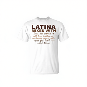 Camiseta Latina con diseño de amor propio, mezcla de manteca de karité y aceite de coco - Product Image 1