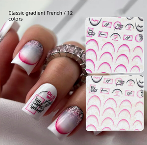 Autocollants pour manucure française, guides de lignes de sourire ajourées pour la pulvérisation ombrée et l'art des ongles dégradé - Product Image 1