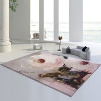 Usine vente rose fleur image tapis modernes couverture de sol tapis mince intérieur antidérapant tapis impression tapis salon chambre tapis
