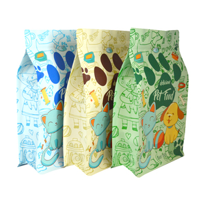 Emballage à impression personnalisée, gousset latéral, pochette de sac de nourriture <span class=keywords><strong>pour</strong></span> <span class=keywords><strong>chat</strong></span>, fermeture à glissière flexible, 10kg 20kg 50kg, sacs de nourriture <span class=keywords><strong>pour</strong></span> chien en plastique à fond plat - Product Image 3