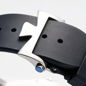 Nuevo Reloj de Pulsera Mecánico Automático de Moda, con Esfera Gris Lisa, Caja de Acero, Luz Nocturna, Resistente al Agua, Correa de Goma Informal - Product Image 4