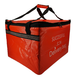 Großer Tragbarer Rucksack mit Isoliertem Fach für Thermische Lebensmittellieferungen, Kühl- und Wärmetasche aus Plane mit Reißverschluss und Individuellem Logo - Product Image 1