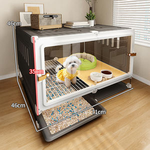 Villa pour chien avec toilettes séparées, cage pour petits chiens, une chambre, un salon, une salle de bain, nouvelle maison pour chien, chiots, animaux de compagnie, Teddy - Product Image 1