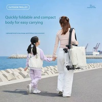 Silla de Ruedas Manual Portátil Ideal para Viajes, Carrito de Movilidad Plegable Ligero y Reclinable para Personas Mayores y Niños