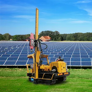 Hot sale Mini Hydraulic Gasoline Post Driver Pile, Photovoltaic Ground Screw Small Solar Pile Driver Machine With,