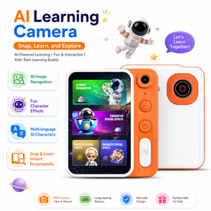 AI 拍照相机玩具，适合 5-7 岁儿童，ABS 材质，教育性英语学习背景，可更换 4.0 英寸触摸屏 - Product Image 1