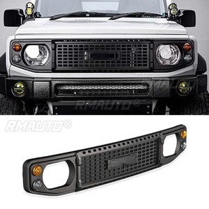 ชุดแต่งสำหรับ Suzuki Jimny JB74 ปี 2019-2025 ชุดแต่งกันชนหน้า กระจังหน้าแบบเรซซิ่ง แถบตกแต่ง กันชนหน้า ชิ้นส่วนภายนอก - Product Image 2
