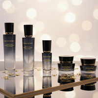 Diskon besar hitam 30G 50G 40Ml 100Ml 120Ml kaca kosmetik kustom botol kaca Kosmetik Set Kemasan