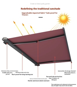 Automatische Outdoor Intrekbare Luifel Zonneschermen Cassette Opvouwbare Tuin Gebouwen Zon Beschermende Luifels - Product Image 5