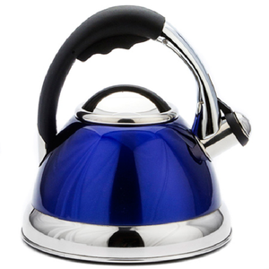 Bollitore Fischietto in Acciaio Inossidabile da 3L di Alta Qualità, <span class=keywords><strong>Teiera</strong></span> Blu con Manico Resistente al Calore, Ecologico <span class=keywords><strong>per</strong></span> Fornelli a Gas e a Induzione - Product Image 2