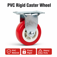 Roues pivotantes silencieuses en PVC de haute qualité, sans traces, avec tige filetée de 1 à 3 pouces, frein intégré, zinguées, pour chariots et équipements
