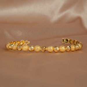Brazaletes DE BODA chapados para mujer, pulseras abiertas para novia, joyería de boda bengalí, venta al por mayor, <span class=keywords><strong>precio</strong></span> barato, regalo de oro de 18K - Product Image 3