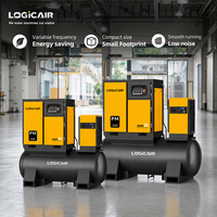 Compresseur d'air à vis injecté d'huile LOGICAIR 20 CV 500 L usage intensif 10 bars 220 V monophasé 60 Hz avec réservoir, filtres et sécheur d'air