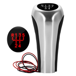 Led <b>Shift</b> <b>Knob</b> For Bmw 1356 X1 X3 X5 5 6 Speed Manual Transmission Aluminum Alloy Ergonomic Silver With M - Product Image 2