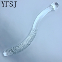 Consolador de cristal grande transparente, cuentas Anales de cristal enormes, Juguetes sexuales para mujeres, tapón de pene de cristal grande para placer Sexual