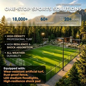 Cancha de Fútbol Artificial de Tamaño Personalizado con Césped Sintético de Alta Densidad, Porterías, Barrera para Balones y Luces Deportivas - Product Image 1