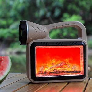 Lámpara solar portátil para exteriores con luz LED de llama simulada para camping y uso laboral, batería de 2400 mAh, vida útil de 25000 horas - Product Image 1