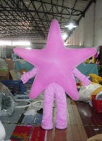 Costume de mascotte étoile de mer rose personnalisé Blue Sky Professional pour adultes, en peluche, thème Halloween, unisexe