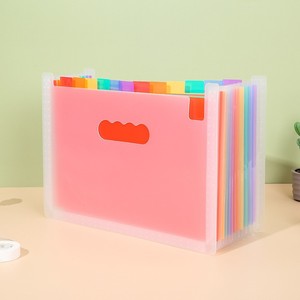 Carpeta de archivos de acordeón A4 expandible con mango portátil con 12/24 bolsillos Página de PP transparente y producto de archivo de pestañas - Product Image 2
