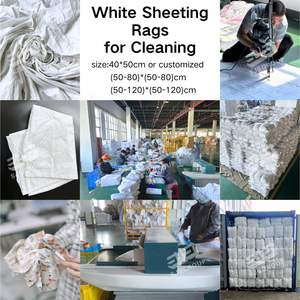 قطع قماش قطنية من قطع النسيج الأبيض بالات نفايات نسيج قطن شفاط للتنظيف - Product Image 6