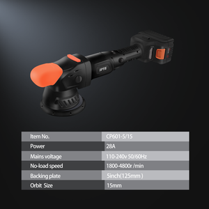 <span class=keywords><strong>SPTA</strong></span> CP601-515 <span class=keywords><strong>Polisseuse</strong></span> à double action sans balais Réglage de la vitesse à 6 niveaux Puissante <span class=keywords><strong>Polisseuse</strong></span> DA sans fil pour l'entretien automobile - Product Image 2