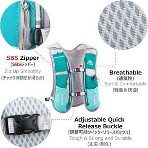 Sac à dos de course en polyester pour l'extérieur, échantillon gratuit, réfléchissant, sac de sport à bandoulière, sac à eau, sac de randonnée, de cyclisme et d'escalade - Product Image 2