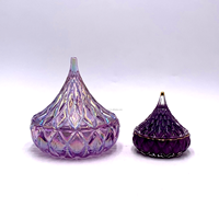 Venta al por Mayor de Frascos de Vidrio para Velas de Chocolate Hershey con Tapa, Caja de Joyería de Cristal o Estuche, Caja de Recuerdos, Frascos de Velas de Lujo BR